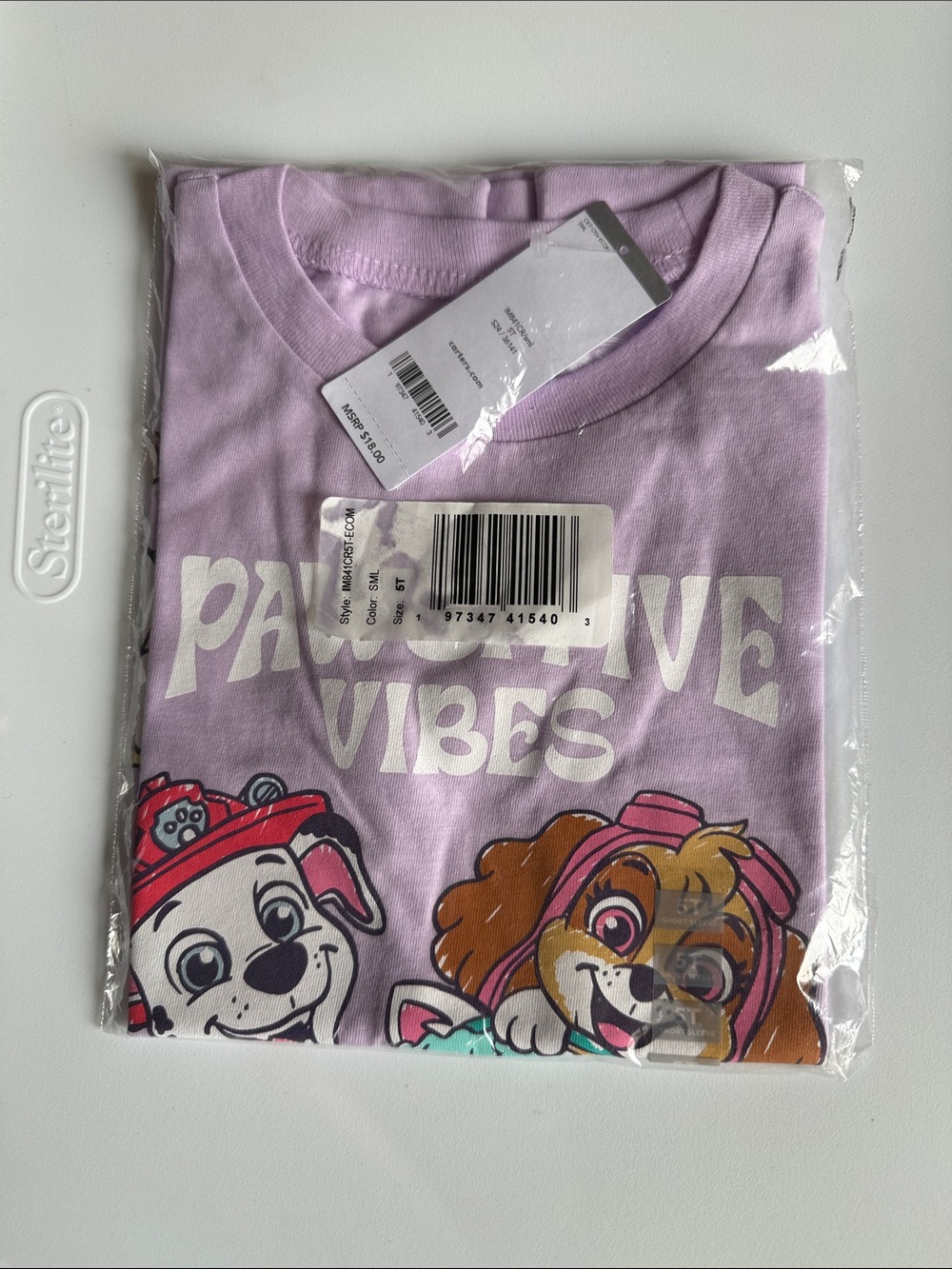 Nickelodeon Lilac PAW Patrol 'PAWTIVE VIBES' Graphic Tee